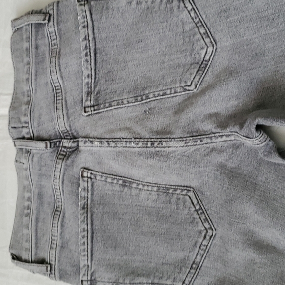 Agolde Nico highrise slim grey silver stretched button fly jeans size 23 - Picture 7 of 16